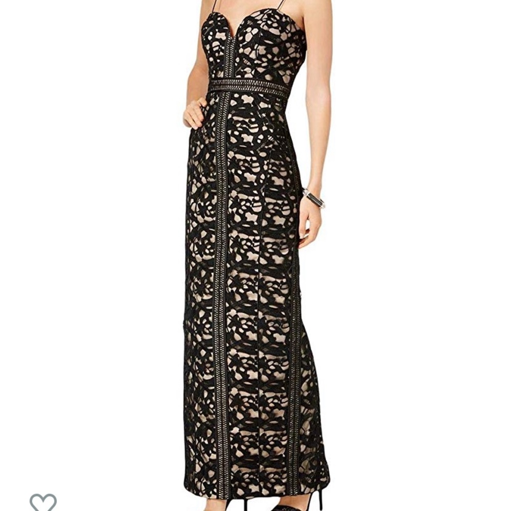 Besty Adams Black Lace Corset dress